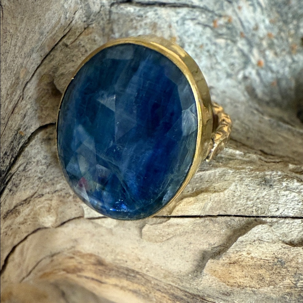 Jes MaHarry gold Kyanite “Guardian Spirit Ring”. New in box.